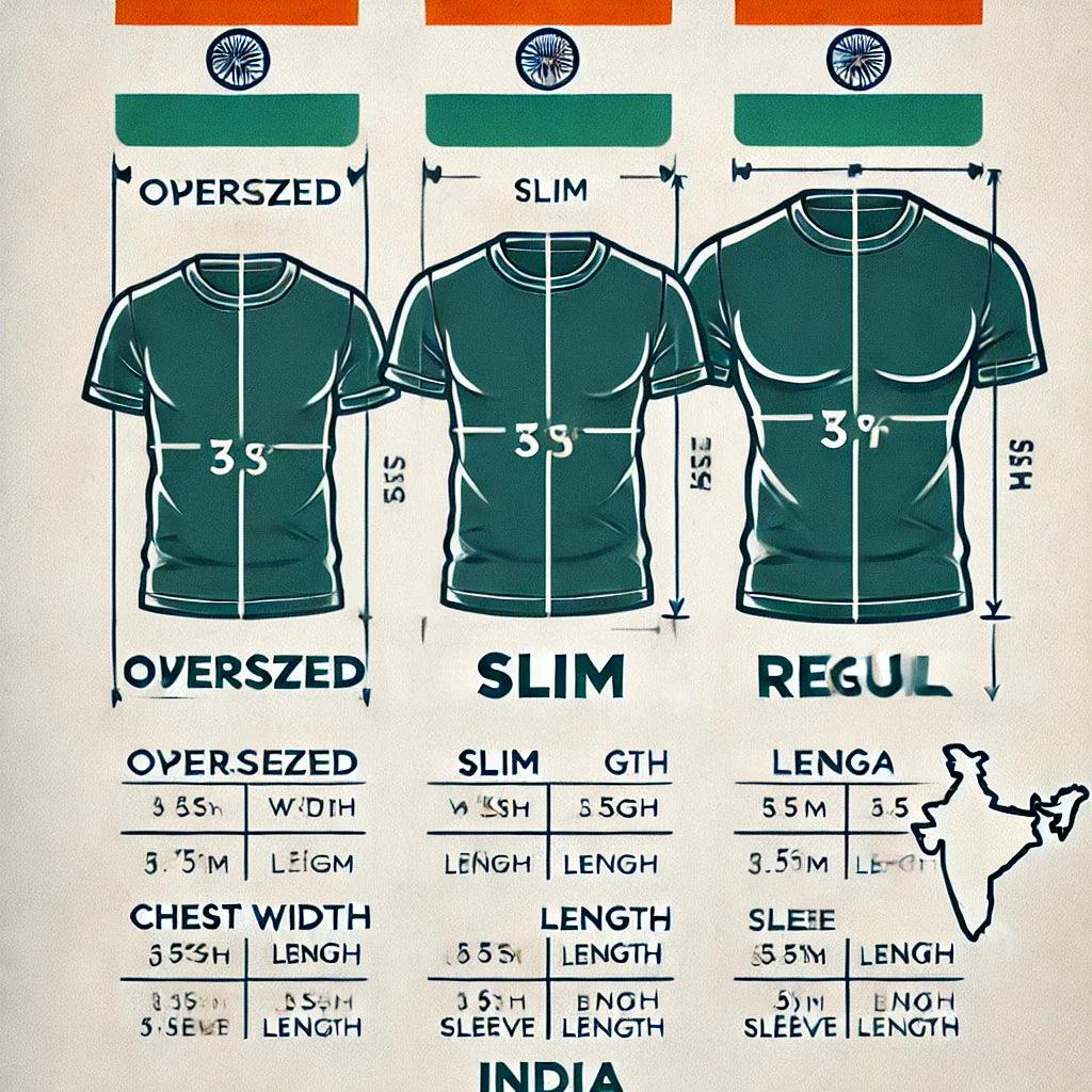 The Nova India , Indian Size Chart