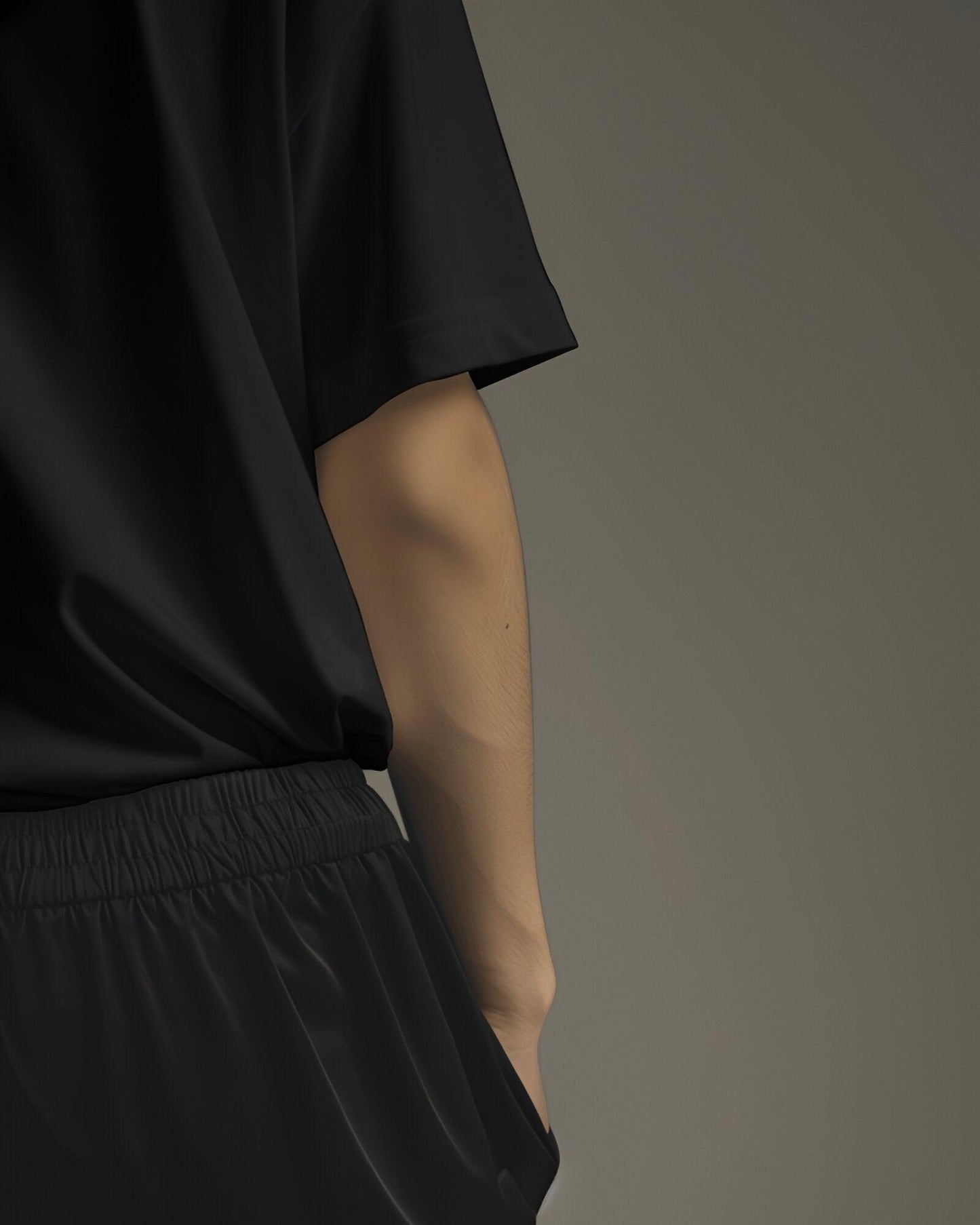 Dark Black Drop Shoulder Oversize Unisex T-Shirt - The Nova India