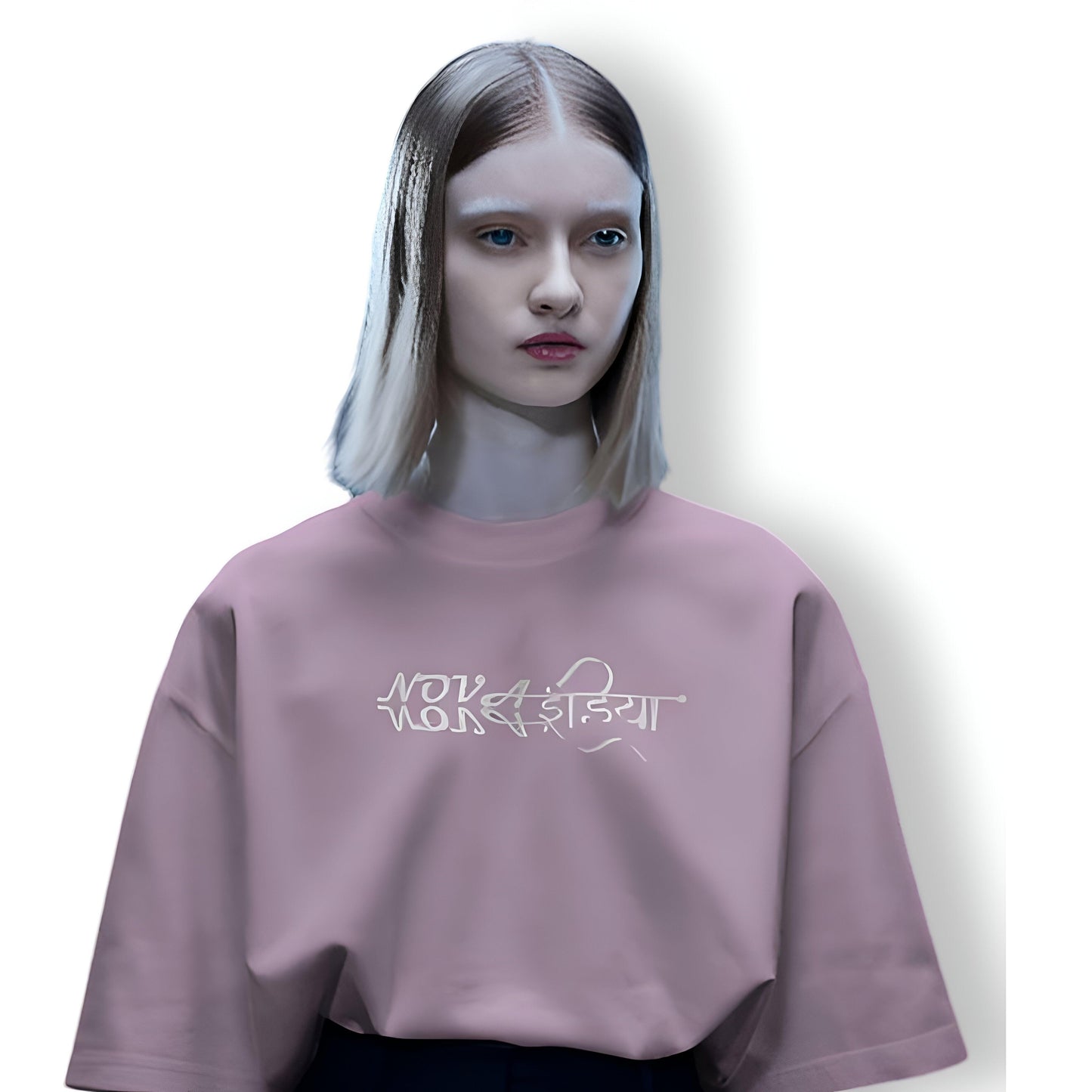 Lavender Drop Shoulder Oversize Unisex T-Shirt -The Nova India